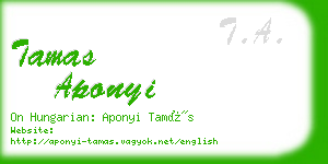 tamas aponyi business card